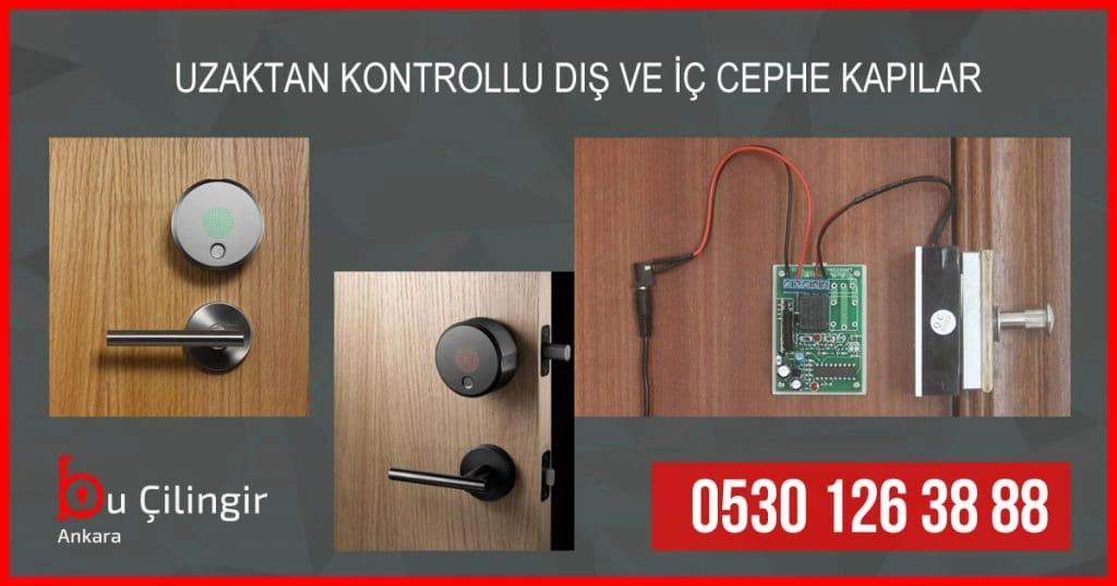 Ankara kablolu kablosuz çelik kapı açma kilitleme sistemleri montaj