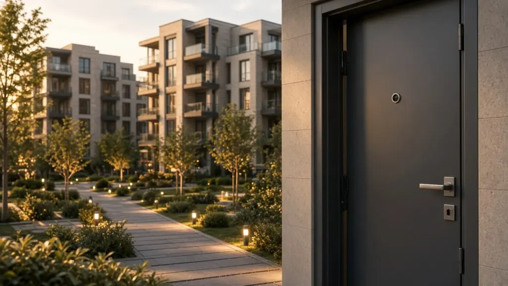 İncek Loft sitesinde Dortek çelik kapı tamiri — Gölbaşı İncek Ankara
